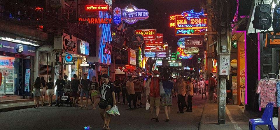 Pattaya Walking Street is popular among bachelors visiting thailand