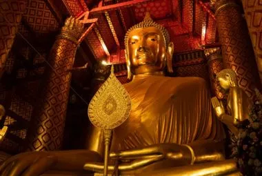 Golden Buddha Statue at Wat Phanan Choeng Ayutthaya